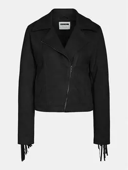 Куртка из искусственной кожи прямого кроя Abby 27033110 Noisy May, черный