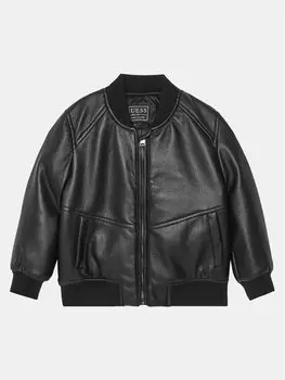Куртка из искусственной кожи прямого кроя N5RL08 WH2J0 Guess, черный