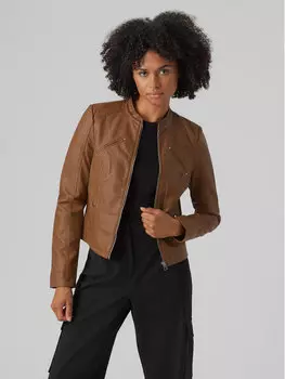 Куртка из искусственной кожи regular fit Vero Moda, коричневый