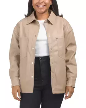 Куртка из искусственной кожи с длинными рукавами Juicy Couture, цвет Toast