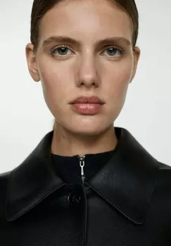 Куртка из искусственной кожи SABINA Mango, черный