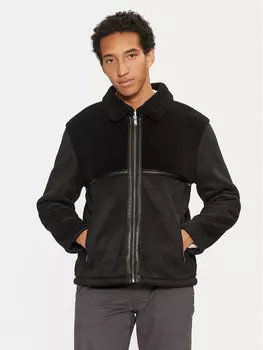 Куртка из искусственной кожи, стандартного кроя Brave Soul, черный