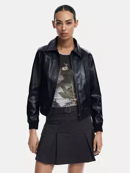 Куртка из искусственной кожи стандартного кроя Desigual, черный