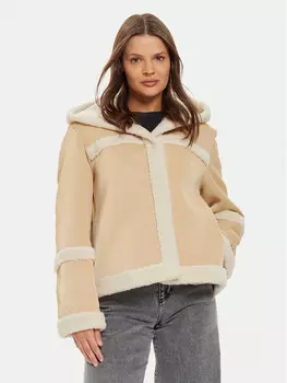 Куртка из искусственной кожи, стандартного кроя Liu Jo Sport, бежевый