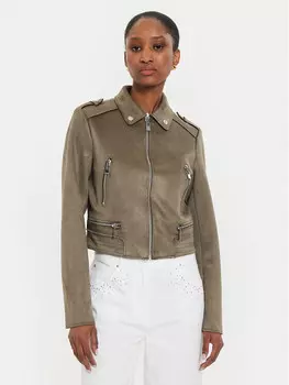 Куртка из искусственной кожи стандартного кроя Morgan, зеленый