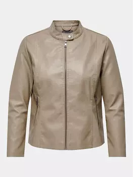 Куртка из искусственной кожи, стандартного кроя Only Carmakoma, коричневый