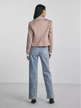 Куртка из искусственной кожи, стандартного кроя Pieces, розовый