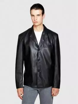 Куртка из искусственной кожи, стандартного кроя Sisley, черный