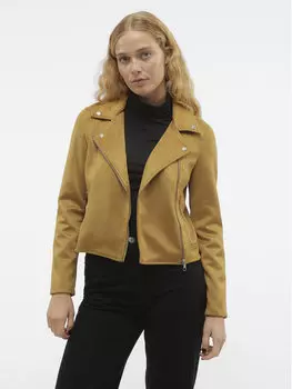 Куртка из искусственной кожи, стандартного кроя Vero Moda, коричневый