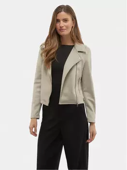 Куртка из искусственной кожи, стандартного кроя Vero Moda, серый