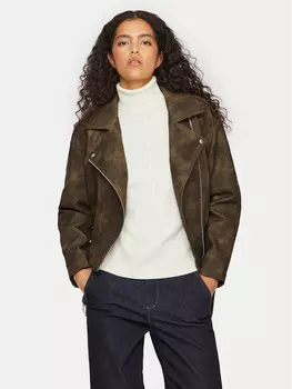 Куртка из искусственной кожи стандартного кроя Vila, коричневый