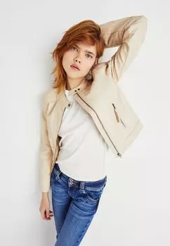 Куртка из искусственной кожи Stazie Pepe Jeans, цвет mousse white