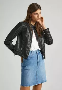 Куртка из искусственной кожи Stazie Pepe Jeans, черный