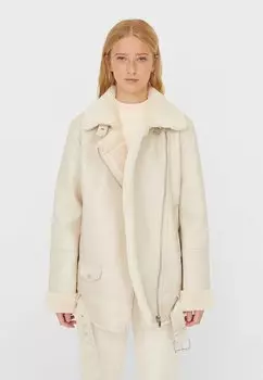 Куртка из искусственной кожи Stradivarius, белый