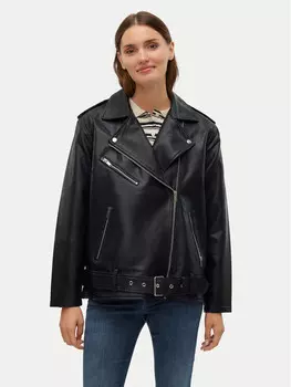 Куртка из искусственной кожи свободного кроя Vero Moda, черный