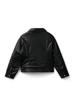 Куртка из искусственной кожи United Colors of Benetton, черный