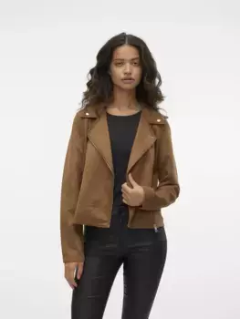 Куртка из искусственной кожи Vero Moda "VMJOSE SHORT FAUX SUEDE JACKET NOOS", цвет Cognac