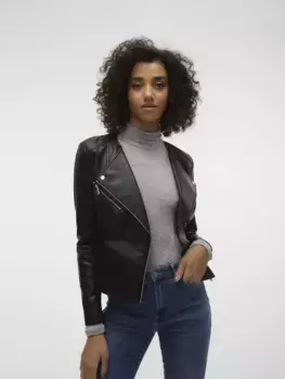 Куртка из искусственной кожи Vero Moda "VMRILEY RIO SHORT COATED JACKET NOOS", черный