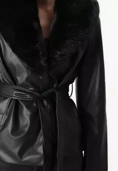 Куртка из искусственной кожи VIDAGMAR BELTED COAT VILA, черный