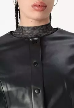 Куртка из искусственной кожи VIMIRIAM PEPBLUM VILA, черный