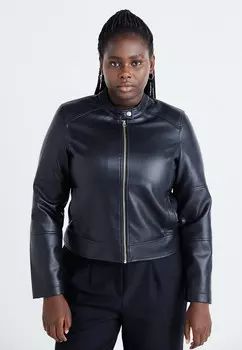 Куртка из искусственной кожи VMCDIXIEMARIA SHORT COATED JACKET Vero Moda Curve, черный