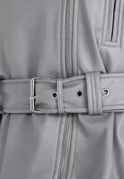 Куртка из искусственной кожи VMDEMIFIE SHORT COATED JACKET Vero Moda, светло-серый
