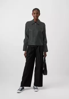 Куртка из искусственной кожи WASHED JACKET Gina Tricot Petite, цвет Offblack