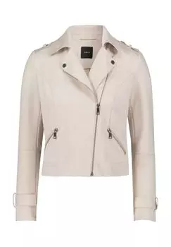 Куртка из искусственной кожи, воротник с лацканами, карманы на молнии, женская zero, цвет French Oak