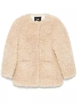 Куртка из искусственной овчины Maje, нейтральный цвет