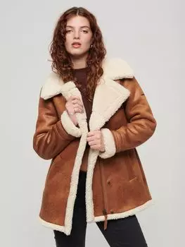 Куртка из искусственной овчины Superdry, тан