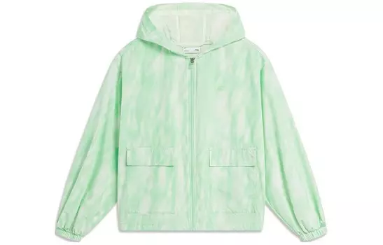 Куртка из коллекции Sports Life, женская, классная, зеленая, с принтами Lining