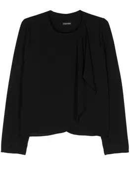 Куртка из крепа с запахом Armure Emporio Armani, черный