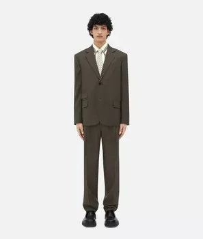 Куртка из легкой шерстяной саржи Bottega Veneta