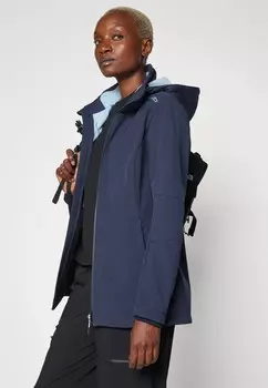 Куртка из мягкой ткани WOMAN JACKET ZIP HOOD CMP, синий