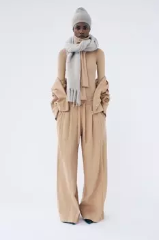 Куртка из мытого плюша ZARA, цвет brick