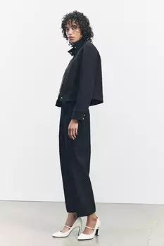 Куртка из неопрена ZARA, черный