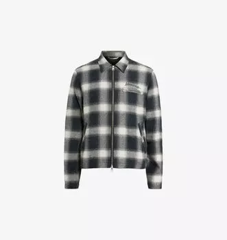 Куртка из органического хлопка в клетку Ellis Allsaints, черный