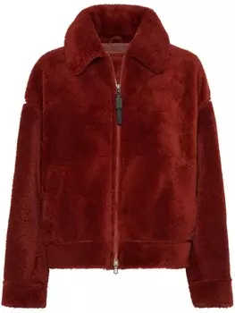 Куртка из овчины Brunello Cucinelli, красный