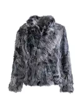 Куртка из овчины классического кроя Made For Generations Toscana Wolfie Furs, цвет Silver Frost