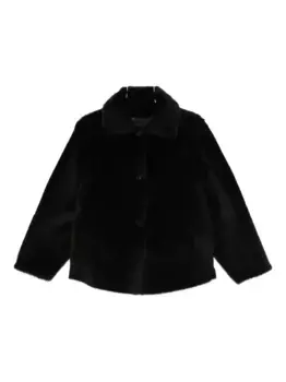 Куртка из овчины на пуговицах Kiton, коричневый