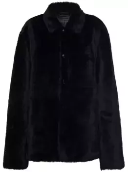 Куртка из овчины Prada, черный