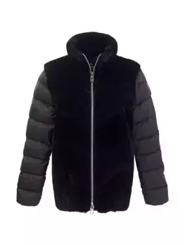 Куртка из овчины со стегаными рукавами и спинкой Gorski, черный