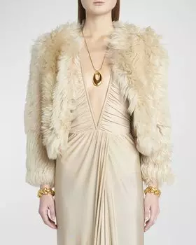 Куртка из овечьей дубленки Curly TOM FORD, цвет Amber