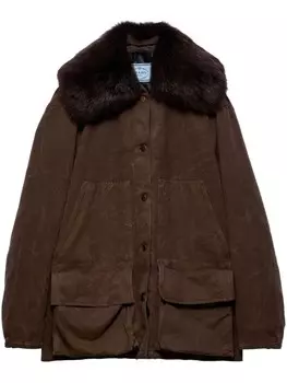 Куртка из парусины Prada, коричневый