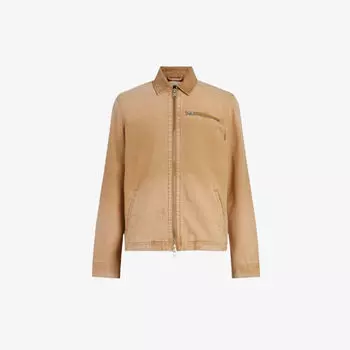 Куртка из переработанного хлопка, подвергнутая стирке Allsaints, коричневый