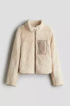 Куртка из плюшевого флиса H&M, бежевый
