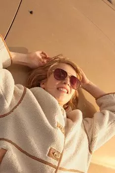 Куртка из плюшевого флиса H&M, бежевый