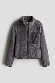 Куртка из плюшевого флиса H&M, серый