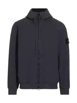 Куртка из ракушки с капюшоном Stone Island, черный
