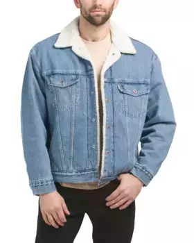 Куртка из шерпа-дальнобойщика Levis, цвет Blue Moon